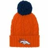 Outerstuff Girls Youth Orange Denver Broncos Team Cable Cuffed Knit Hat With Pom -Outerstuff shop unnamed file 9110