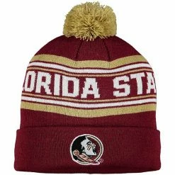 Outerstuff Youth Burgundy Florida State Seminoles Jacquard Cuffed Knit Hat With Pom