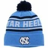 Outerstuff Youth Carolina Blue North Carolina Tar Heels Jacquard Cuffed Knit Hat With Pom
