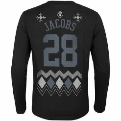 Outerstuff Youth Josh Jacobs Black Las Vegas Raiders Holiday Name & Number Long Sleeve T-Shirt -Outerstuff shop unnamed file 9132