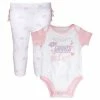 Outerstuff Girls Newborn & Infant White New York Giants Spreading Love Bodysuit And Tutu Leggings Set