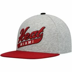 Outerstuff Youth Heathered Gray/Black Miami Heat Tailsweep Snapback Hat