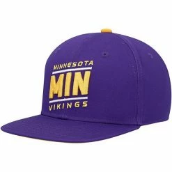 Alternative view of Outerstuff Youth Purple Minnesota Vikings Team Code Adjustable Snapback Hat