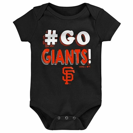 Outerstuff Infant Black/Orange/Gray San Francisco Giants Born To Win 3-Pack Bodysuit Set 5 Outerstuff Infant Black/Orange/Gray San Francisco Giants Born To Win 3-Pack Bodysuit Set - Image 3