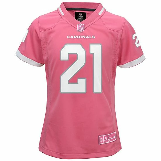 Outerstuff Girls Youth Patrick Peterson Pink Arizona Cardinals Bubble Gum Jersey 5 Outerstuff Girls Youth Patrick Peterson Pink Arizona Cardinals Bubble Gum Jersey - Image 3
