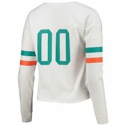 Outerstuff Juniors White Miami Dolphins Carli Crop Long Sleeve T-Shirt -Outerstuff shop unnamed file 9262