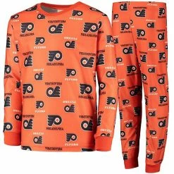 Outerstuff Youth Orange Philadelphia Flyers Allover Print Long Sleeve T-Shirt And Pants Sleep Set -Outerstuff shop unnamed file 9279