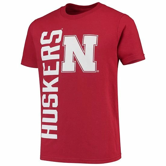 Outerstuff Youth Scarlet Nebraska Huskers Vertical Leap T-Shirt 5 Outerstuff Youth Scarlet Nebraska Huskers Vertical Leap T-Shirt - Image 3