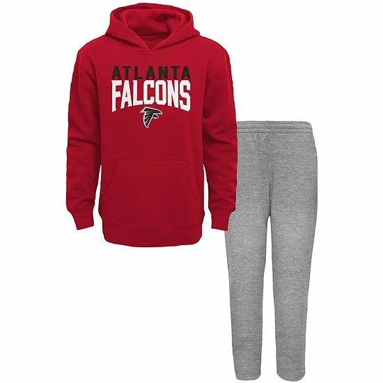 Outerstuff Toddler Red/Heathered Gray Atlanta Falcons Fan Flare Pullover Hoodie & Sweatpants Set 4 Outerstuff Toddler Red/Heathered Gray Atlanta Falcons Fan Flare Pullover Hoodie & Sweatpants Set - Image 2