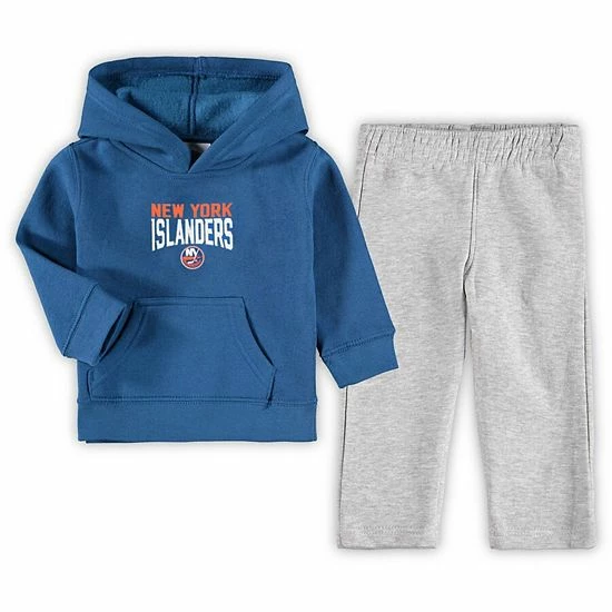 Outerstuff Toddler Royal/Heathered Gray New York Islanders Fan Flare Pullover Hoodie & Pants Set 3 Outerstuff Toddler Royal/Heathered Gray New York Islanders Fan Flare Pullover Hoodie & Pants Set