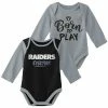Outerstuff Newborn & Infant Silver/Black Las Vegas Raiders Little Player Long Sleeve 2-Pack Bodysuit Set 1 Outerstuff Newborn & Infant Silver/Black Las Vegas Raiders Little Player Long Sleeve 2-Pack Bodysuit Set -Outerstuff shop unnamed file 9403