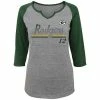 Outerstuff Women's Juniors Aaron Rodgers Heathered Gray/Green Green Bay Packers Over The Line Player Name & Number Tri-Blend 3/4-Sleeve V-Notch T-Shirt -Outerstuff shop unnamed file 9424