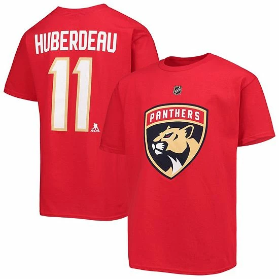 Outerstuff Youth Jonathan Huberdeau Red Florida Panthers Name & Number T-Shirt 3 Outerstuff Youth Jonathan Huberdeau Red Florida Panthers Name & Number T-Shirt