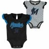 Outerstuff Girls Newborn Black/Heathered Gray Miami Marlins Scream & Shout Two-Pack Bodysuit Set -Outerstuff shop unnamed file 9434