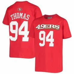 Outerstuff Youth Solomon Thomas Scarlet San Francisco 49ers Mainliner Name & Number T-Shirt