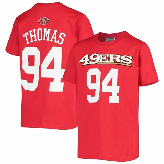 Outerstuff Youth Solomon Thomas Scarlet San Francisco 49ers Mainliner Name & Number T-Shirt 3 Outerstuff Youth Solomon Thomas Scarlet San Francisco 49ers Mainliner Name & Number T-Shirt