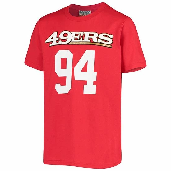 Outerstuff Youth Solomon Thomas Scarlet San Francisco 49ers Mainliner Name & Number T-Shirt 4 Outerstuff Youth Solomon Thomas Scarlet San Francisco 49ers Mainliner Name & Number T-Shirt - Image 2