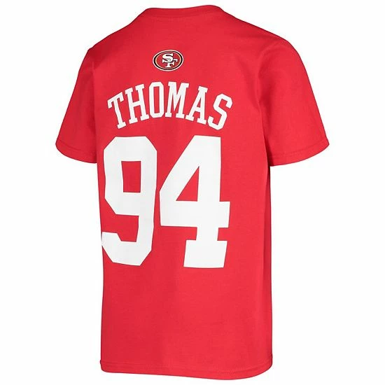 Outerstuff Youth Solomon Thomas Scarlet San Francisco 49ers Mainliner Name & Number T-Shirt 5 Outerstuff Youth Solomon Thomas Scarlet San Francisco 49ers Mainliner Name & Number T-Shirt - Image 3