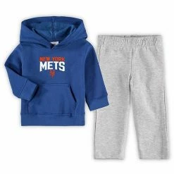Outerstuff Toddler Royal/Heathered Gray New York Mets Fan Flare Fleece Hoodie And Pants Set