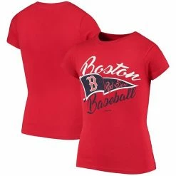 Outerstuff Girls Youth Red Boston Red Sox Fly The Flag T-Shirt
