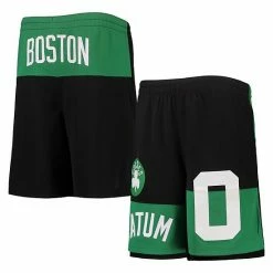 Outerstuff Youth Jayson Tatum Black Boston Celtics Pandemonium Name & Number Shorts
