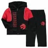 Outerstuff Toddler Black/Red Toronto Raptors Around The Rim Full-Zip Hoodie Track Jacket And Pants Set