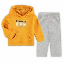 Outerstuff Infant Gold/Heathered Gray Nashville Predators Fan Flare Pullover Hoodie & Pants Set