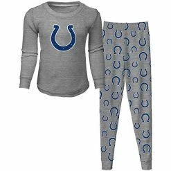Outerstuff Preschool Gray Indianapolis Colts Long Sleeve T-Shirt & Pants Sleep Set