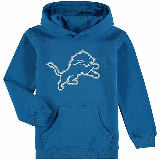 Outerstuff Youth Blue Detroit Lions Team Logo Pullover Hoodie 3 Outerstuff Youth Blue Detroit Lions Team Logo Pullover Hoodie