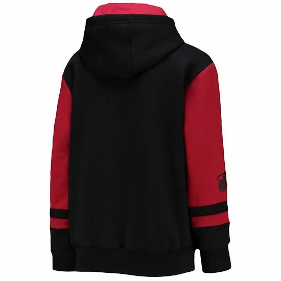 Outerstuff Youth Black Miami Heat Straight To The League Colorblock Full-Zip Hoodie 6 Outerstuff Youth Black Miami Heat Straight To The League Colorblock Full-Zip Hoodie - Image 4