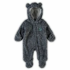 Outerstuff Newborn & Infant Deep Sea Blue Seattle Kraken Game Nap Teddy Fleece Bunting Sleeper