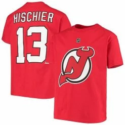 Outerstuff Youth Nico Hischier Red New Jersey Devils Name & Number T-Shirt