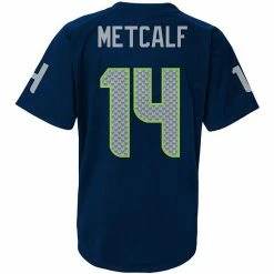 Outerstuff Youth DK Metcalf College Navy Seattle Seahawks Performance Player Name & Number Raglan V-Neck T-Shirt -Outerstuff shop unnamed file 96