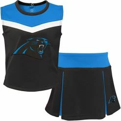 Outerstuff Youth Black/Blue Carolina Panthers Two-Piece Spirit Cheerleader Set