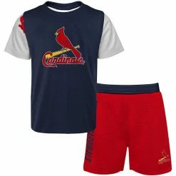 Outerstuff Toddler St. Louis Cardinals Navy/Red Pinch Hitter T-Shirt & Shorts Set