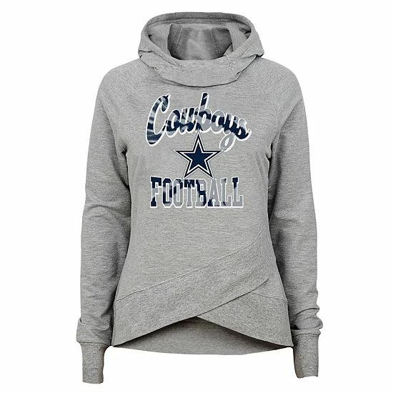 Outerstuff Girls Youth Heathered Gray Dallas Cowboys Dye Hard Fan Funnel Neck Pullover Hoodie 3 Outerstuff Girls Youth Heathered Gray Dallas Cowboys Dye Hard Fan Funnel Neck Pullover Hoodie