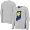Outerstuff Youth Heathered Gray Indiana Pacers Primary Logo Long Sleeve T-Shirt