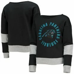 Outerstuff Girls Youth Black Carolina Panthers Fashion Long Sleeve Top