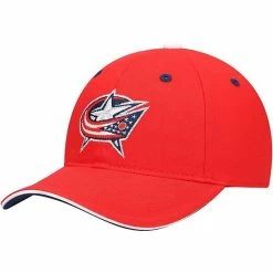 Outerstuff Youth Red Columbus Blue Jackets Adjustable Hat