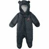 Outerstuff Newborn & Infant Gray Atlanta Braves Game Nap Teddy Fleece Bunting Sleeper