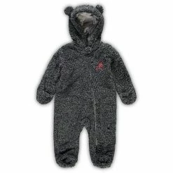 Outerstuff Newborn & Infant Gray Atlanta Braves Game Nap Teddy Fleece Bunting Sleeper -Outerstuff shop unnamed file 9732