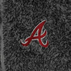 Outerstuff Newborn & Infant Gray Atlanta Braves Game Nap Teddy Fleece Bunting Sleeper -Outerstuff shop unnamed file 9733