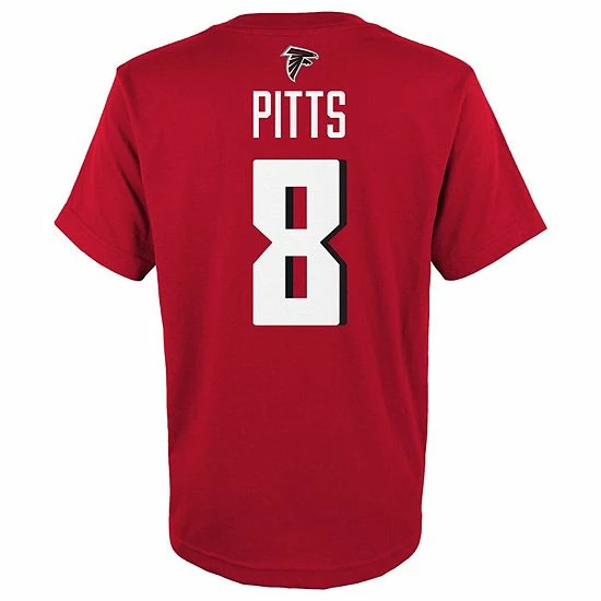 Outerstuff Youth Kyle Pitts Red Atlanta Falcons Mainliner Name & Number T-Shirt 5 Outerstuff Youth Kyle Pitts Red Atlanta Falcons Mainliner Name & Number T-Shirt - Image 3