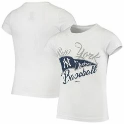 Alternative view of Outerstuff Girls Youth White New York Yankees Fly The Flag T-Shirt