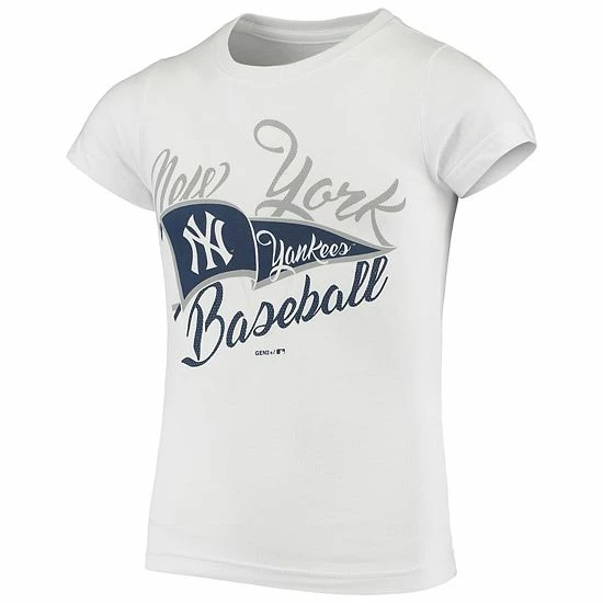 Outerstuff Girls Youth White New York Yankees Fly The Flag T-Shirt 5 Outerstuff Girls Youth White New York Yankees Fly The Flag T-Shirt - Image 3
