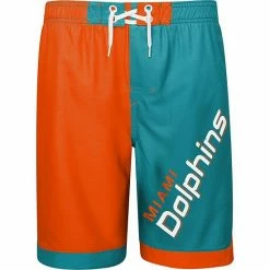 Outerstuff Youth Orange/Aqua Miami Dolphins Conch Bay Board Shorts