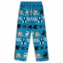 Outerstuff Preschool Blue Carolina Panthers Allover Print Long Sleeve T-Shirt & Pants Holiday Pajamas Sleep Set -Outerstuff shop unnamed file 9775