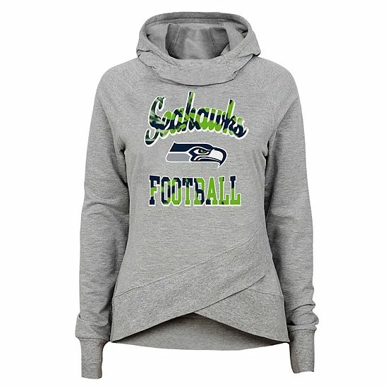 Outerstuff Girls Youth Heathered Gray Seattle Seahawks Dye Hard Fan Funnel Neck Pullover Hoodie 3 Outerstuff Girls Youth Heathered Gray Seattle Seahawks Dye Hard Fan Funnel Neck Pullover Hoodie