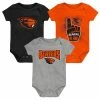 Outerstuff Infant Black/Orange/Heathered Gray Oregon State Beavers 3-Pack Game On Bodysuit Set -Outerstuff shop unnamed file 9786