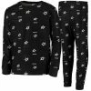 Outerstuff Youth Black Dallas Stars Allover Print Long Sleeve T-Shirt And Pants Sleep Set -Outerstuff shop unnamed file 9797